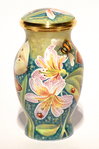 Elliot Hall Enamels Lilies &amp; Bumble Bees HT3L-LBB - Lidded Vase